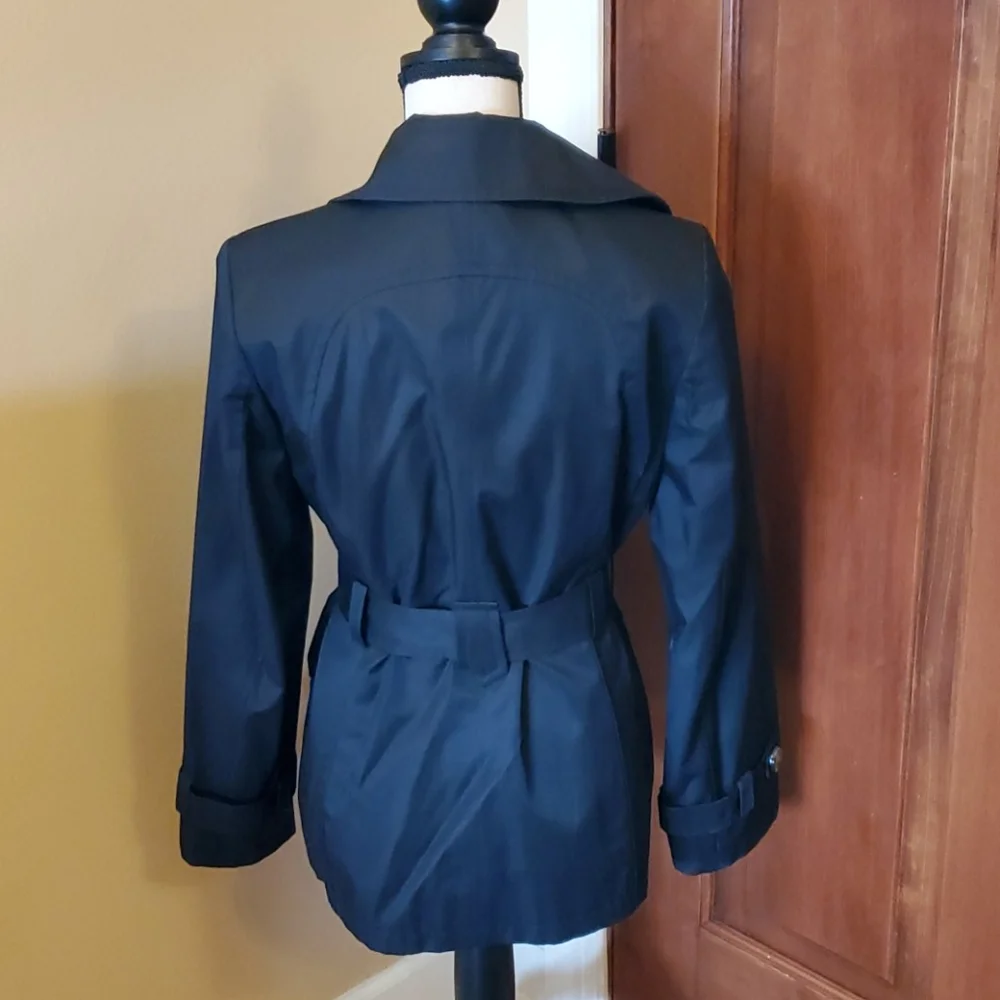 GALLERY JACKET COAT S Black Button Down Belt - Picture 5 of 6